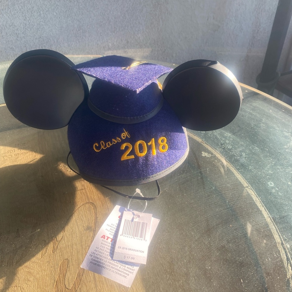 Disney Black and Blue Mickey Mouse Graduation Hat CLASS OF 2018